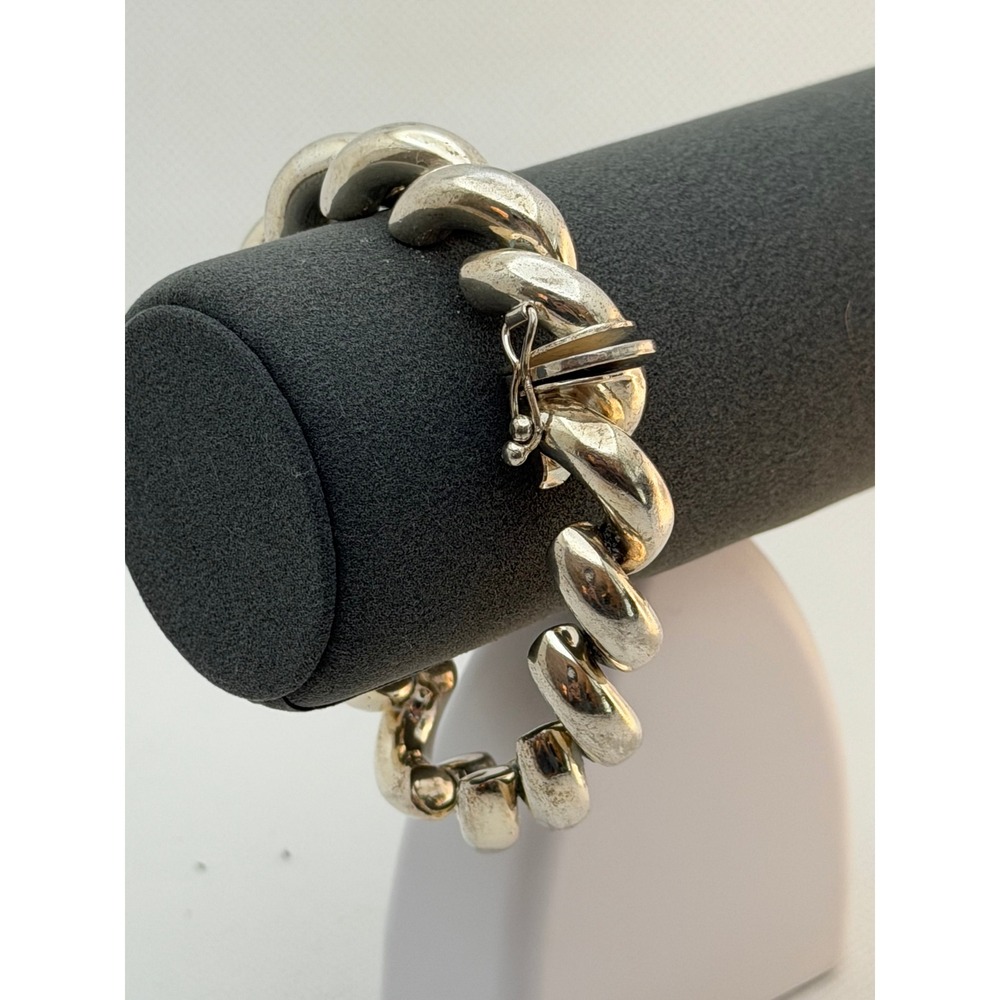 San Marco Link Italian Sterling Twisted Rope Bracelet 8" 39+g